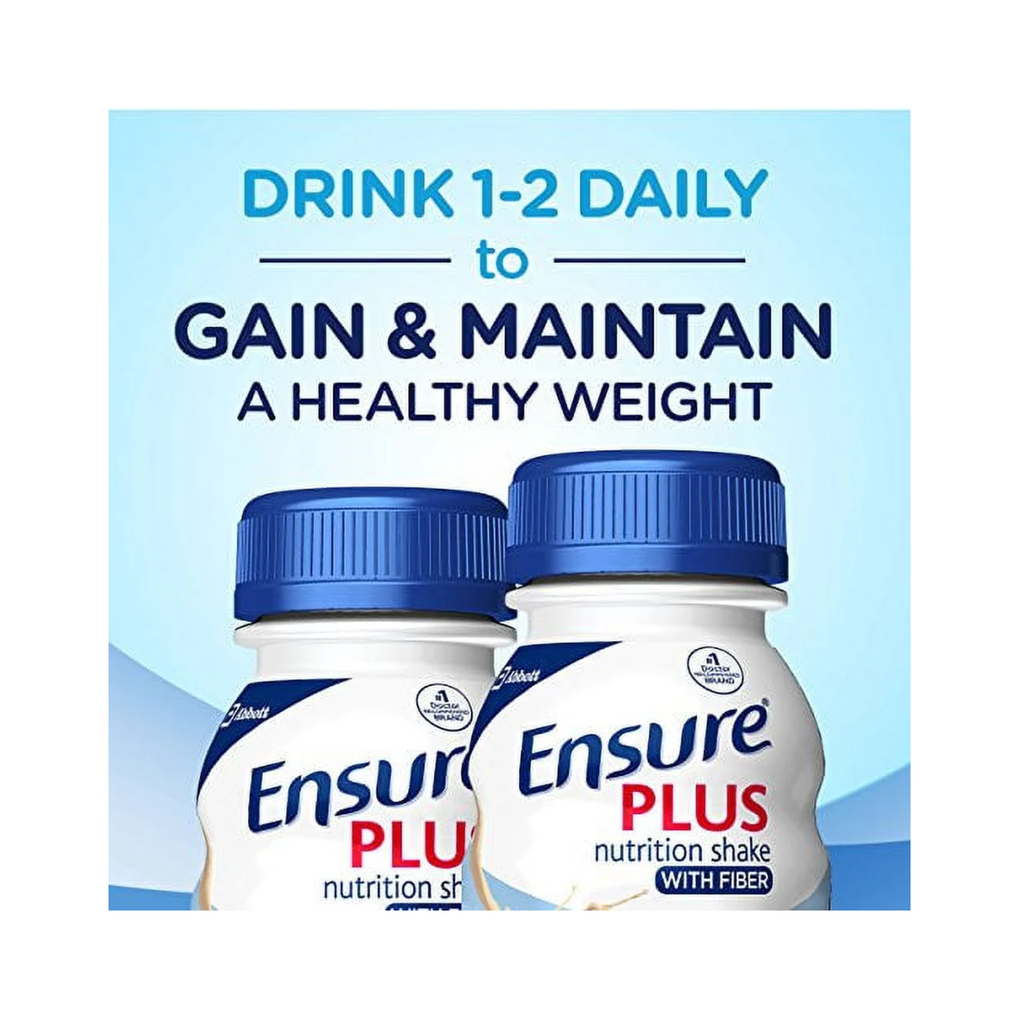 Ensure Plus with Fiber, Oral Supplement, Vanilla, 8 fl oz Bottle, 24 Pack