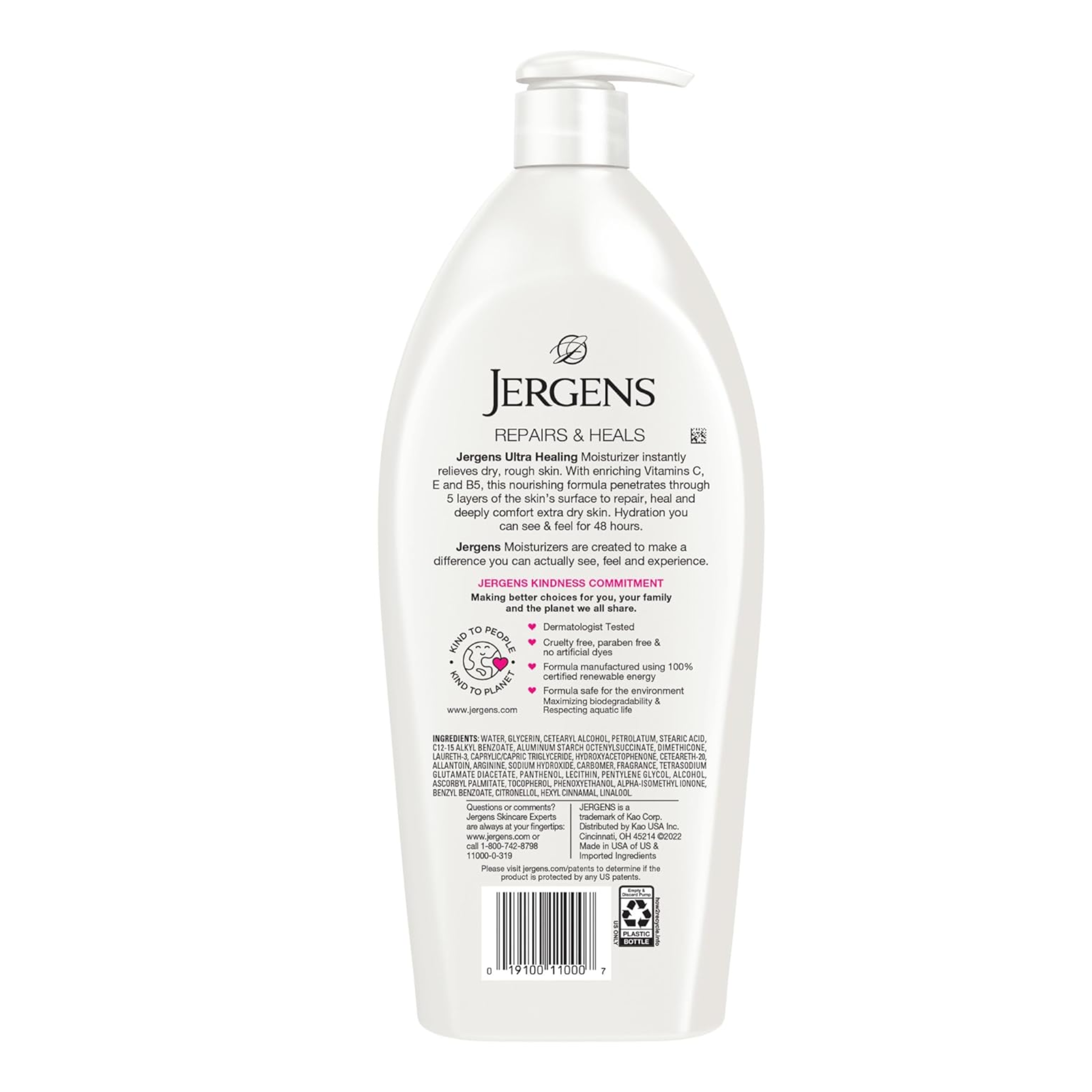 Jergens, Ultra Healing Hand & Body Lotion, Dry Skin Moisturizer with Vitamins C, E & B5, 21 oz Bottle - Pharmaful