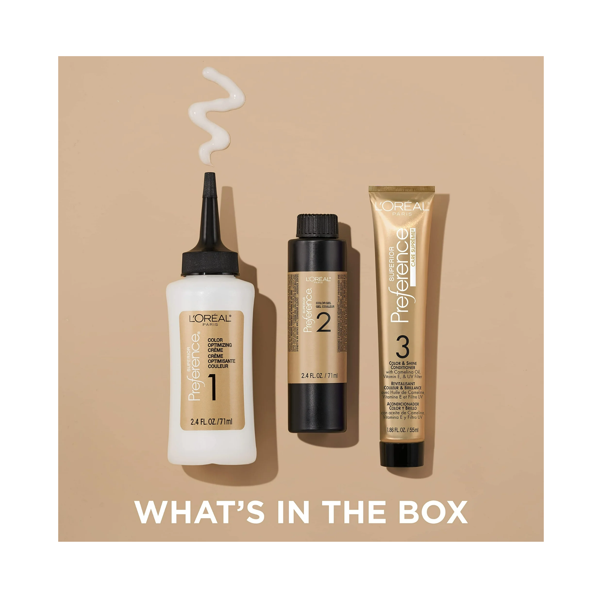 L'Oreal Paris, Superior Preference Permanent Hair Color, 3 Soft Black, Fade-Defying Shine, 1 Kit