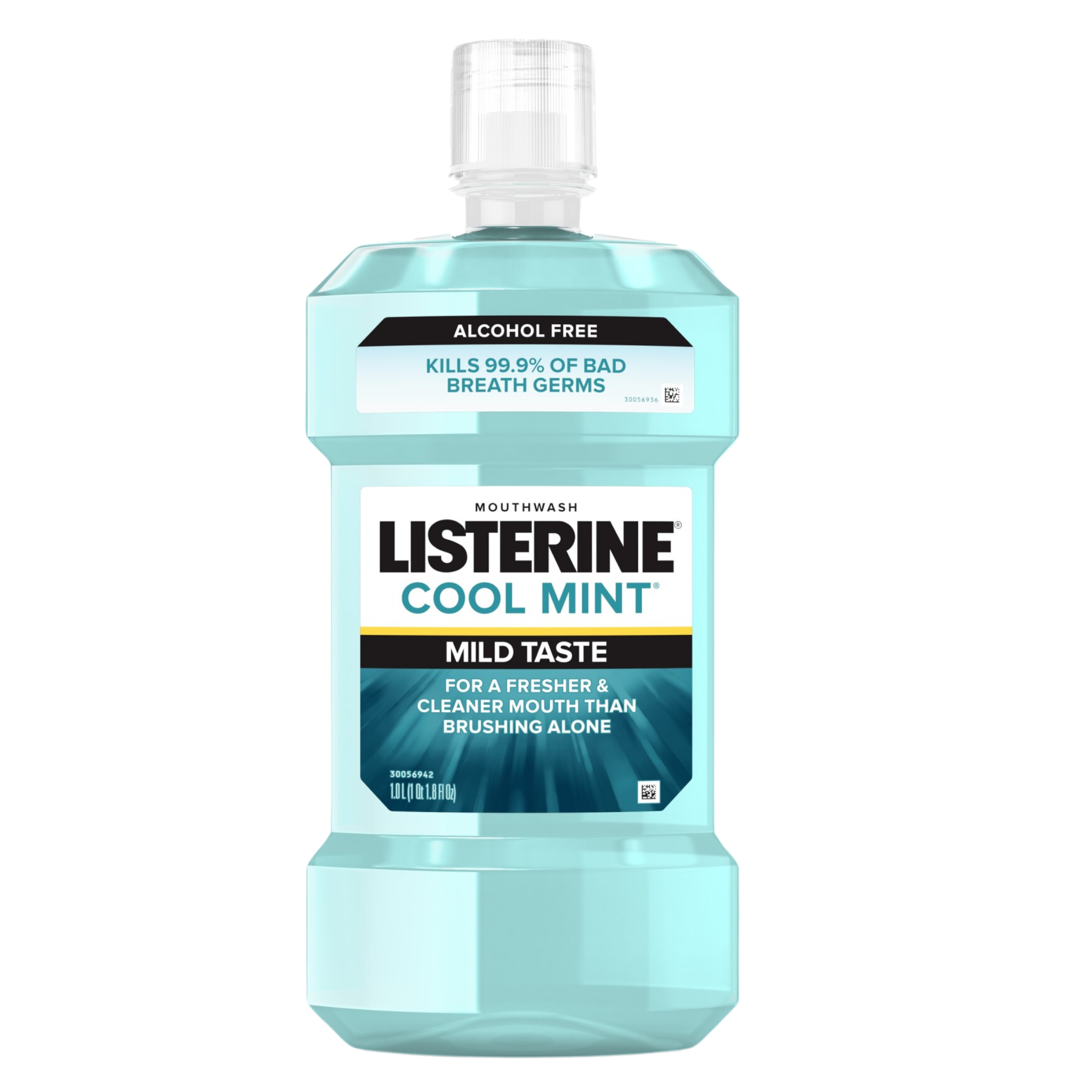 Listerine, Zero Alcohol-Free Mouthwash, Oral Care for Bad Breath, Cool Mint, 1 L