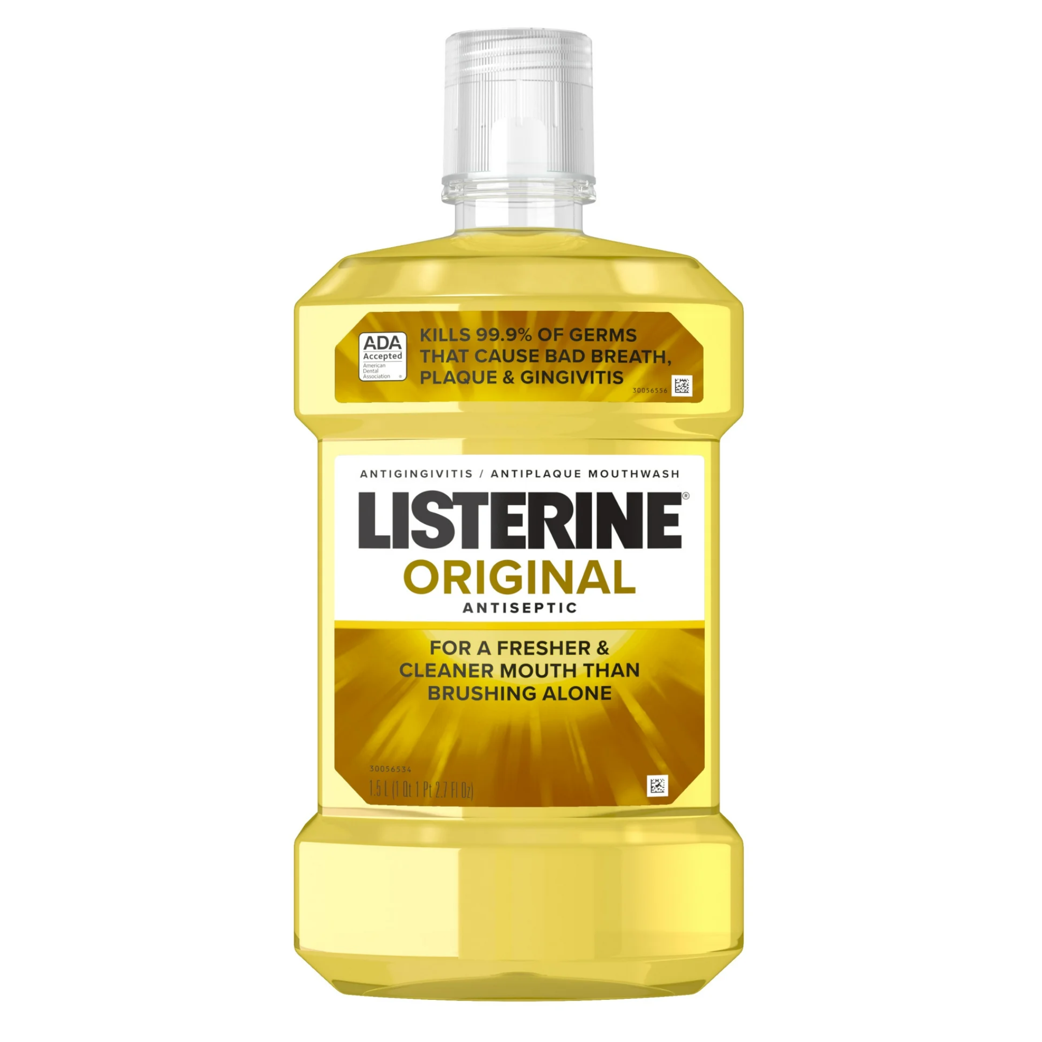 Listerine, Original Antiseptic Mouthwash, Bad Breath & Plaque Oral Care, 1.5 L