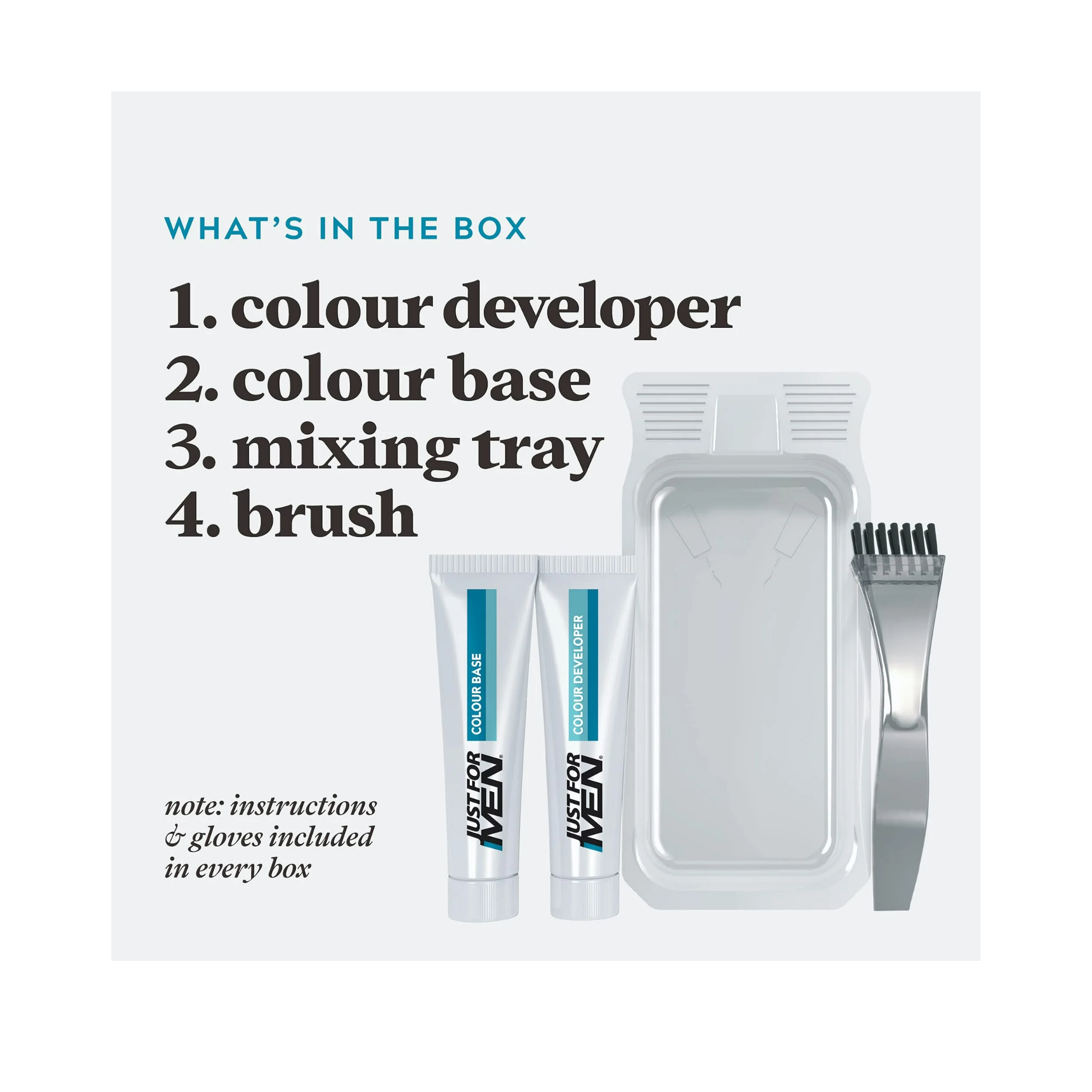 Just For Men, Color Gel Mustache & Beard, Real Black M-55, Easy Application for Natural-Looking Facial Hair Color, 1 Count