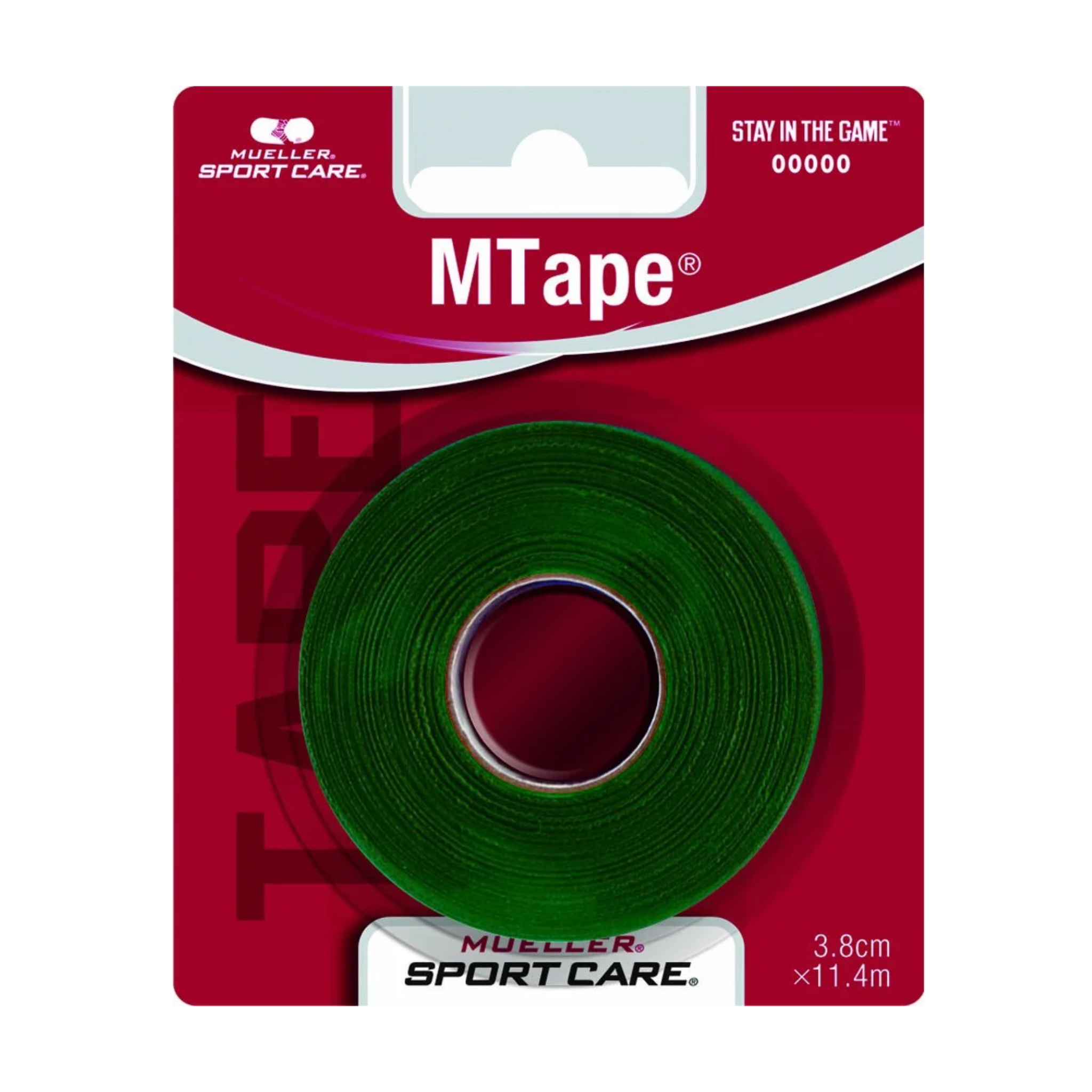 Mueller, MTape Non-Elastic Athletic Tape, Strong and Durable Support for Injury Prevention, 1-1/2 in. x 30 ft., Forest Green