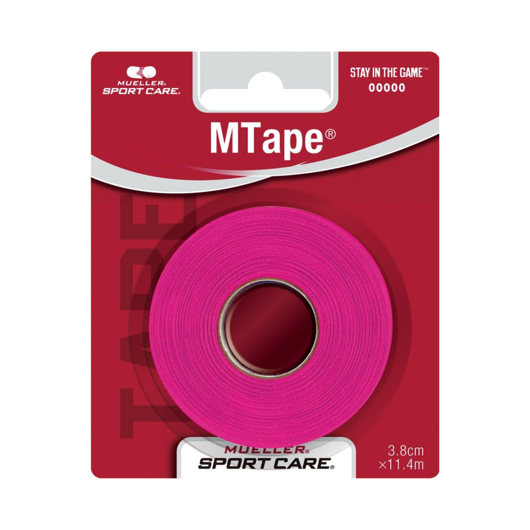 Mueller, MTape Non-Elastic Athletic Tape, Strong and Durable Sports Support, 1.5" x 30 ft, Pink