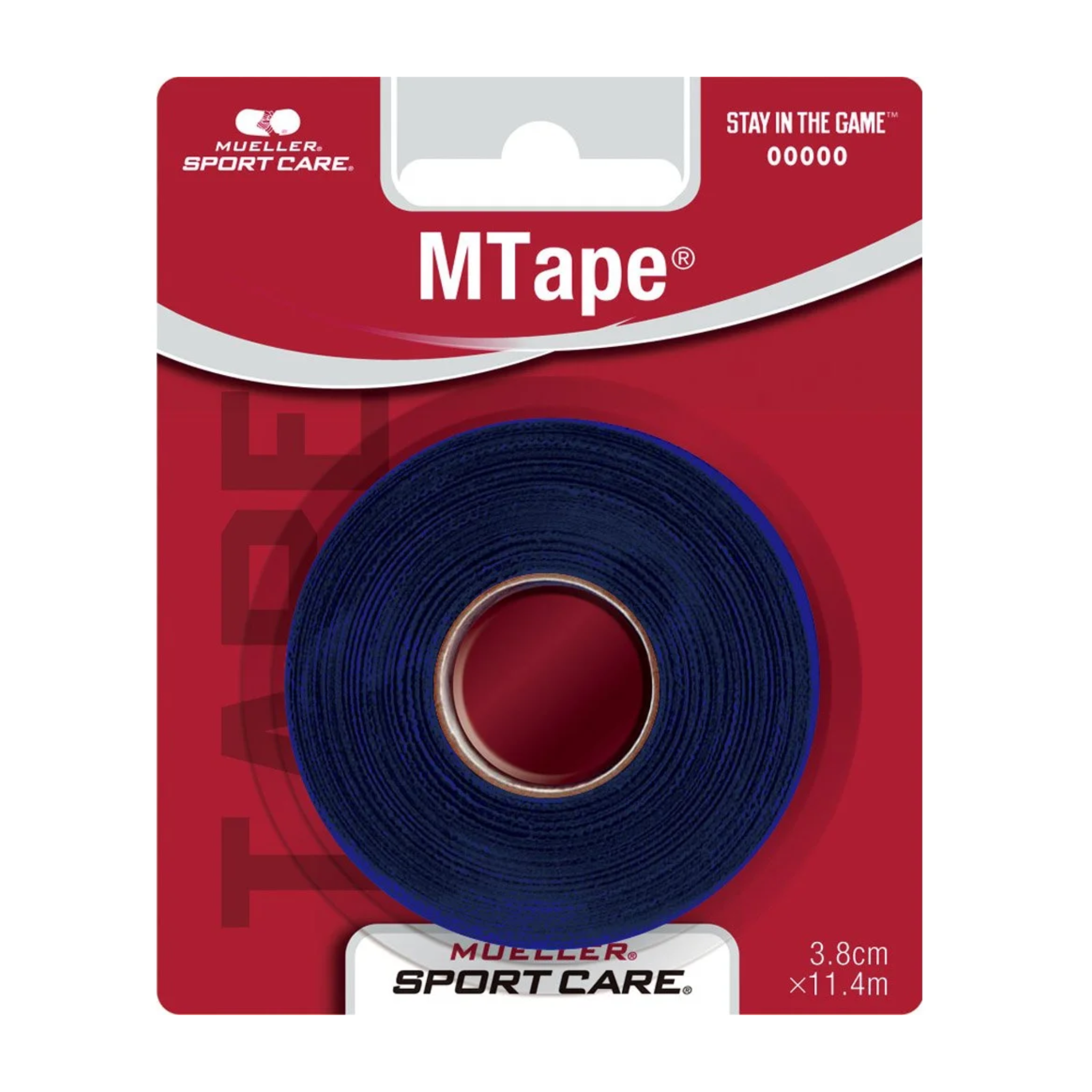 Mueller, MTape Non-Elastic Athletic Tape, Strong and Supportive Sports Wrap, Royal Blue, 1.5 in x 30 ft