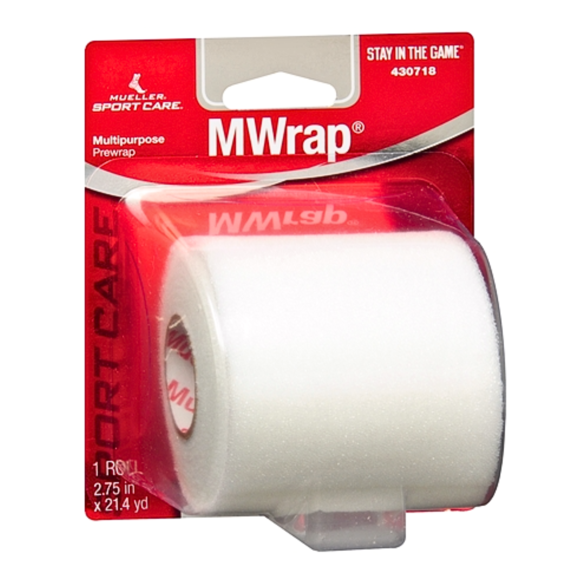 Mueller, M-Wrap® Pre-Taping Foam Underwrap, Lightweight & Comfortable Athletic Support, White, 2.75in x 21.4yds, Single Roll