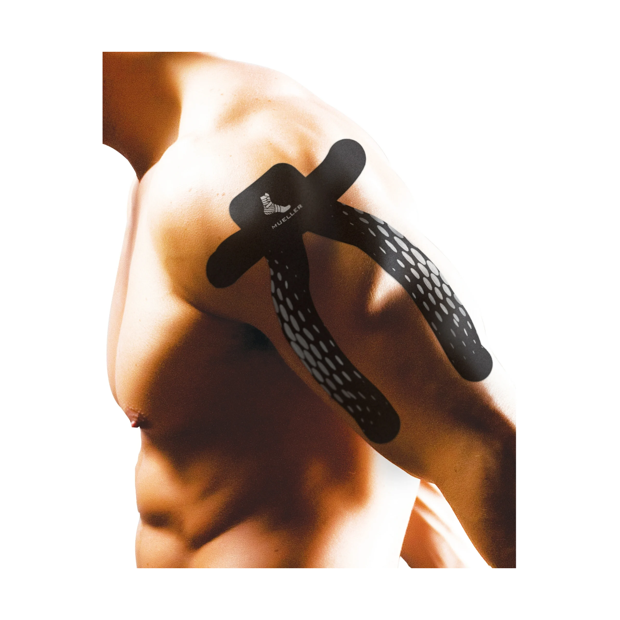 Mueller, Easy Fit Kinesiology Tape, Pre-Cut Shoulder Support Strips, Black, 3 Count