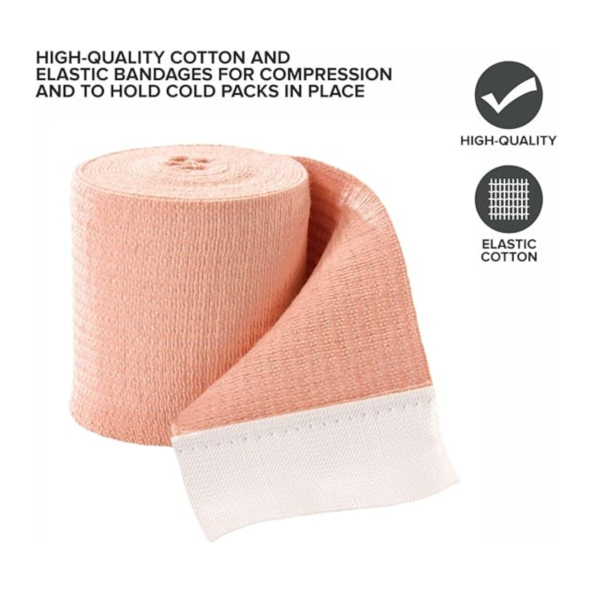 Mueller, Elastic Bandages, Cotton and Elastic Blend, Reusable & Durable, 2" x 5.3 ft