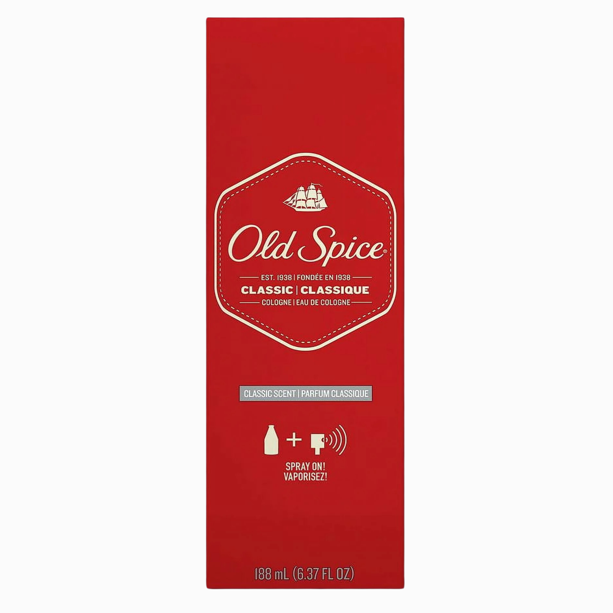 Old Spice, Classic Scent Men's Aftershave, Timeless Masculine Fragrance for Post-Shave Care, 6.37 fl oz