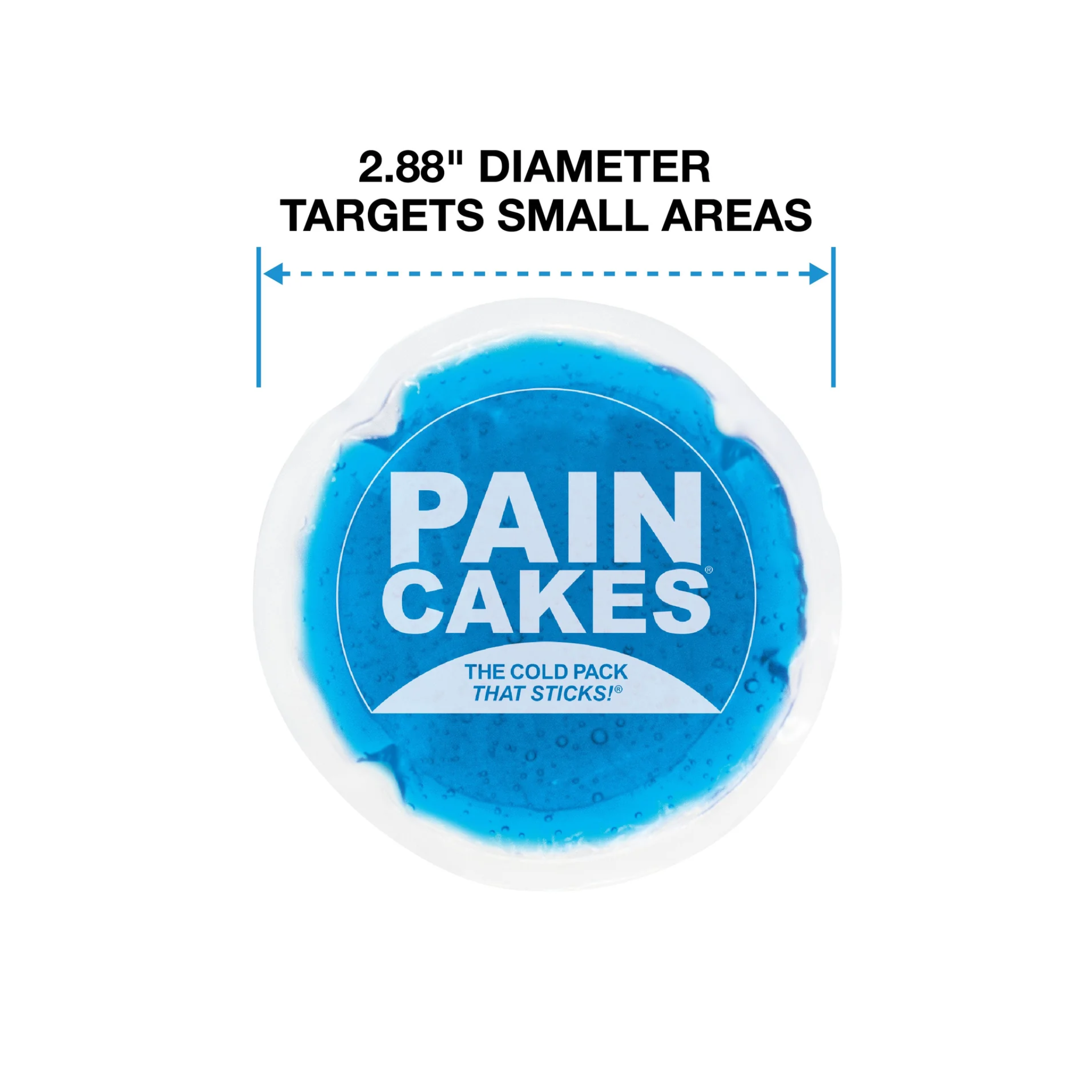 PAINCAKES, Mini Cold Packs, Reusable & Sticks to Body for Hands-Free Relief, 2 Count