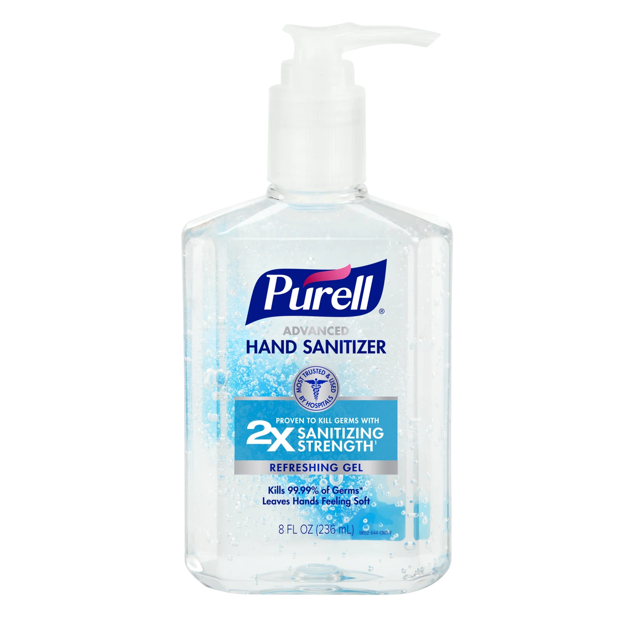 PURELL®, Advanced Hand Sanitizer, Refreshing Gel for Effective Germ Protection, 8 oz Pump Bottle