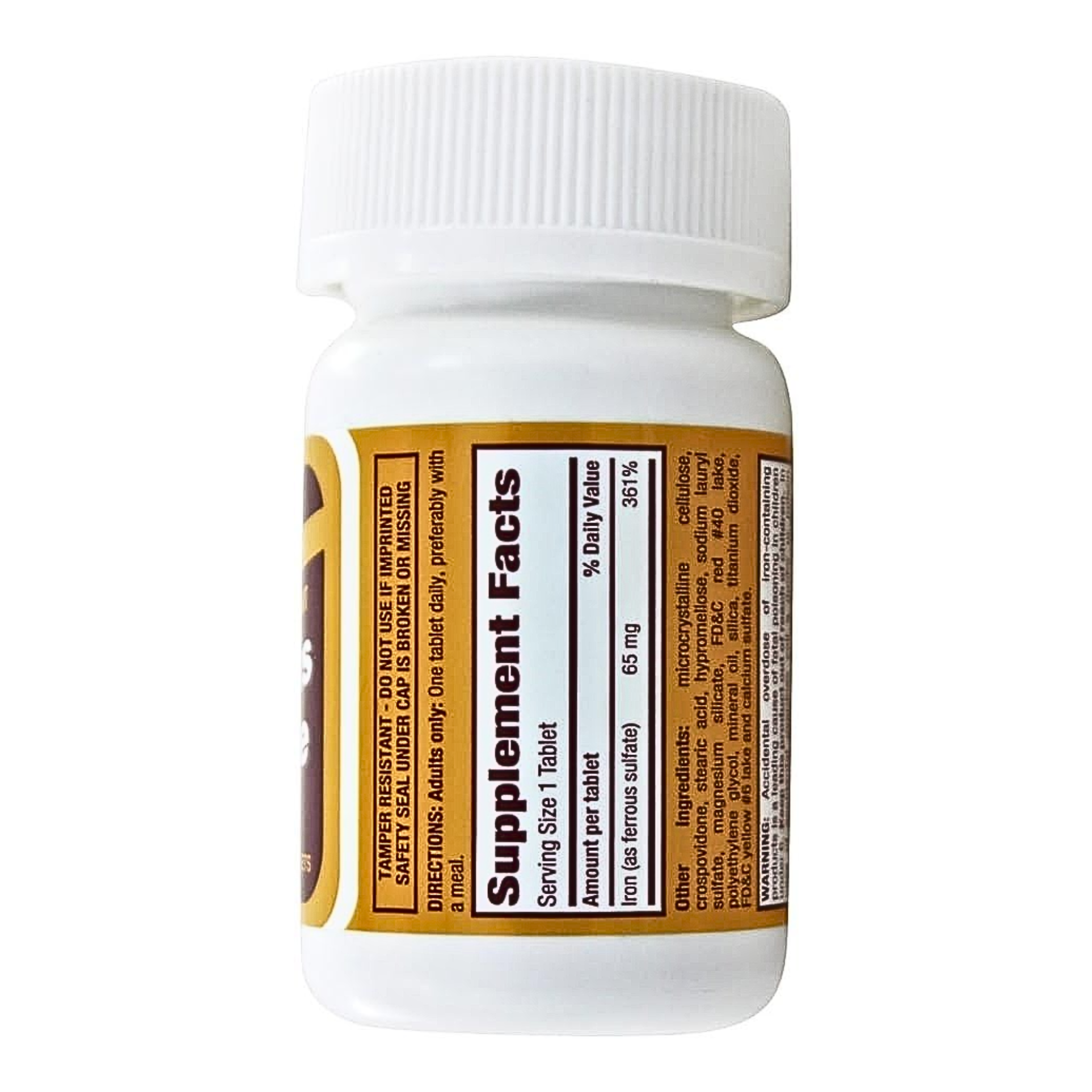 Rugby, Ferrous Sulfate 325 mg, High-Potency Iron Supplement for Red Blood Cell Support, 100 Tablets