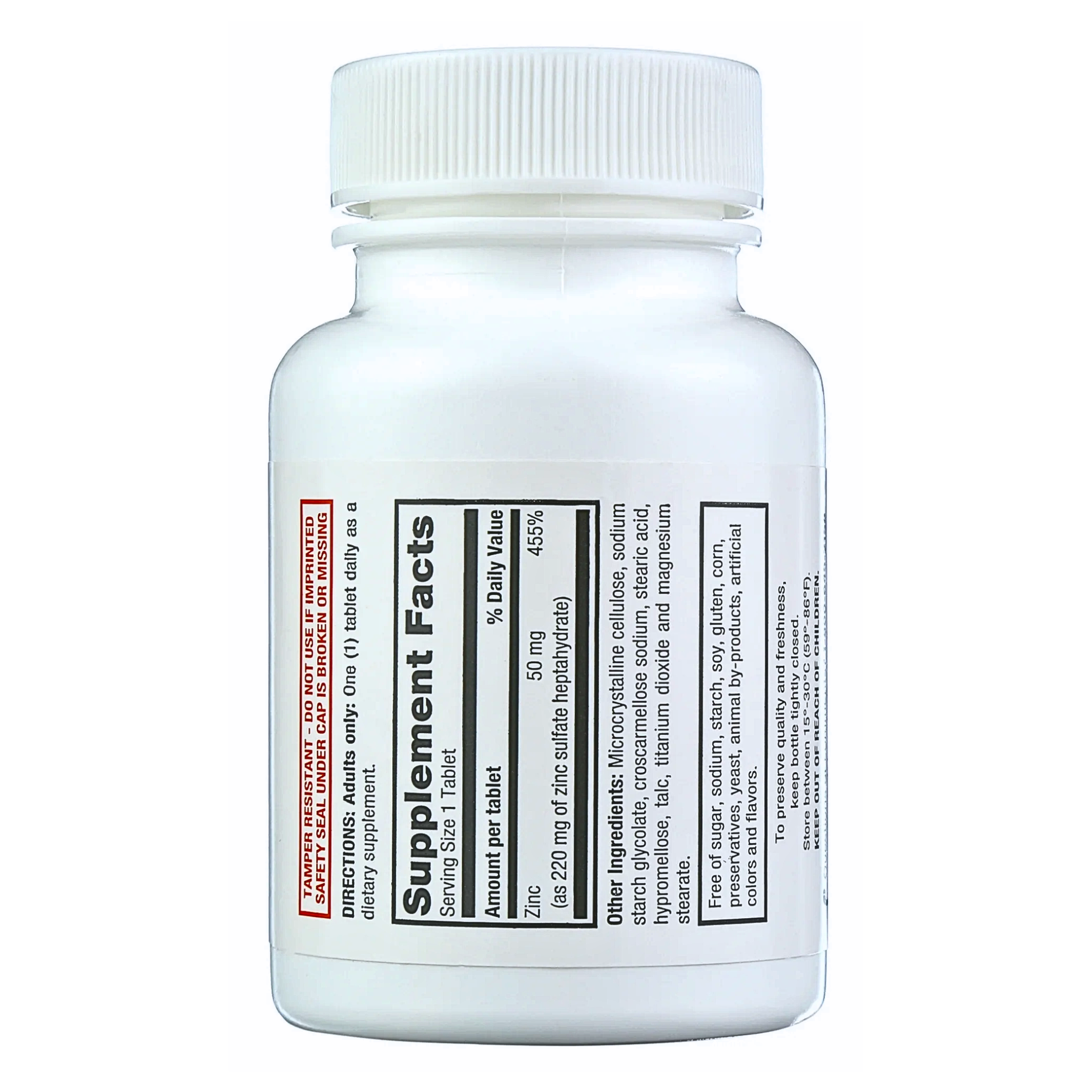 Rugby, Zinc Sulfate 220 mg, Essential Mineral for Immune & Cellular Support, 100 Tablets