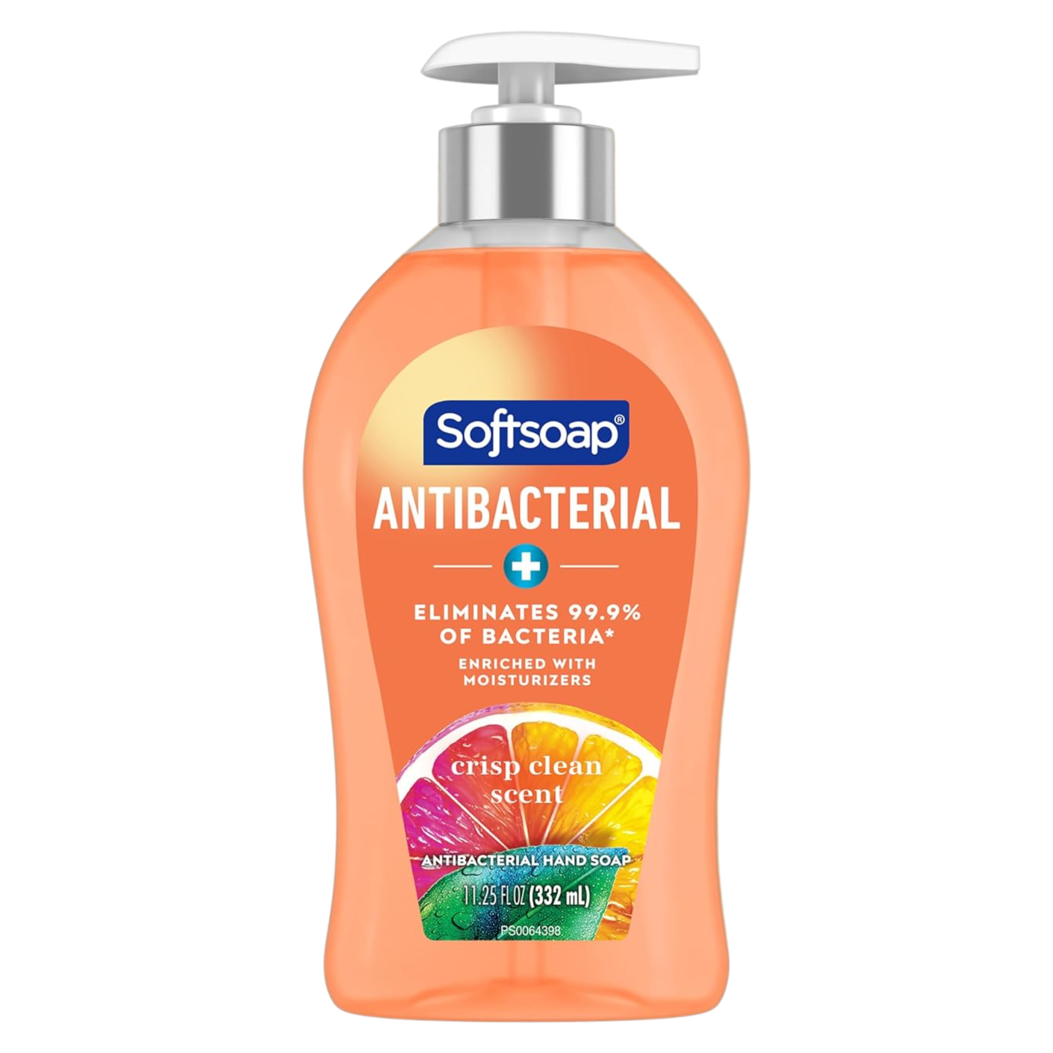Softsoap, Antibacterial Liquid Hand Soap, Crisp Clean, Refreshing Cleanse, 11.25 Fluid Ounce Bottle