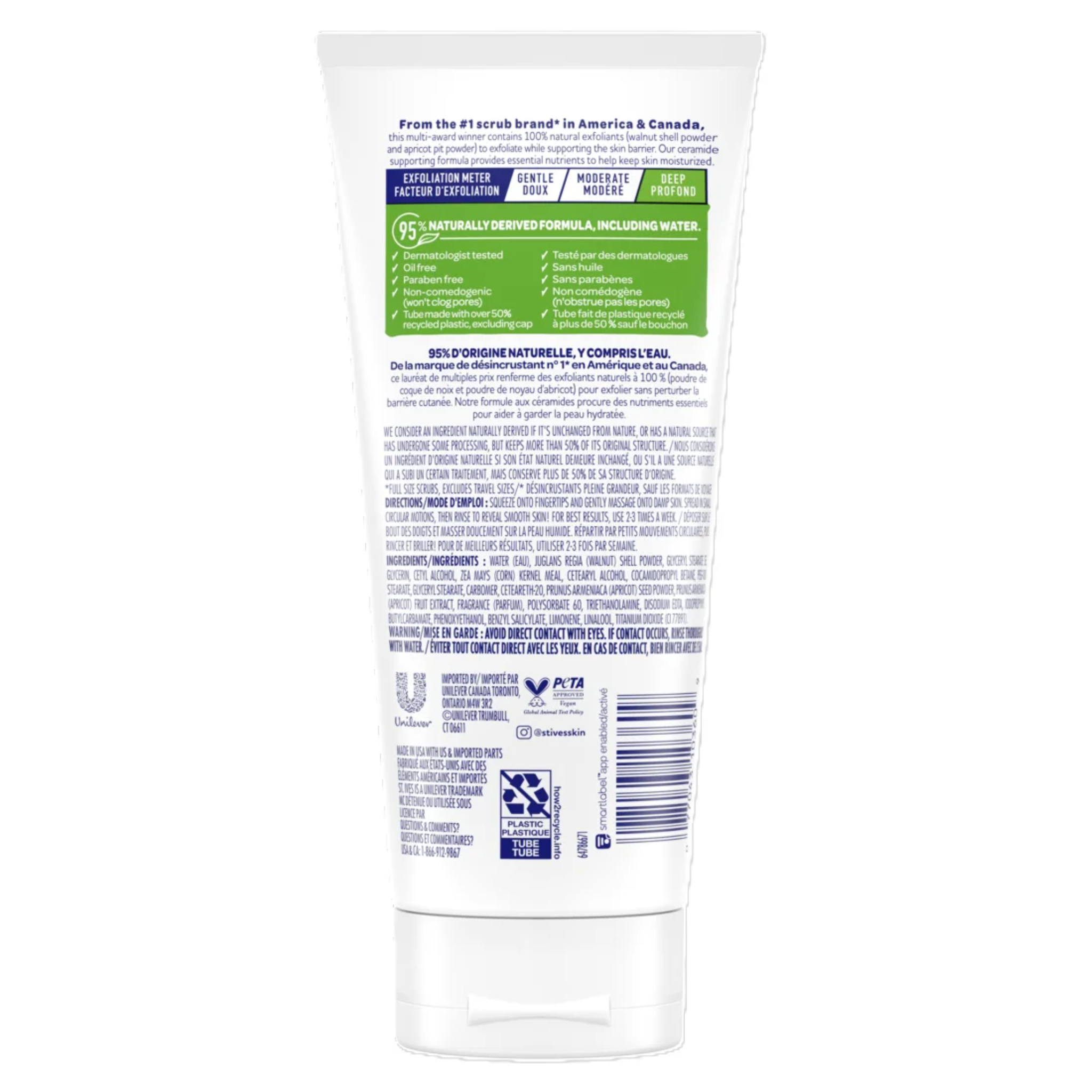 St. Ives, Fresh Skin Exfoliating Face Scrub, Apricot Scrub for Smooth Skin, 6 oz