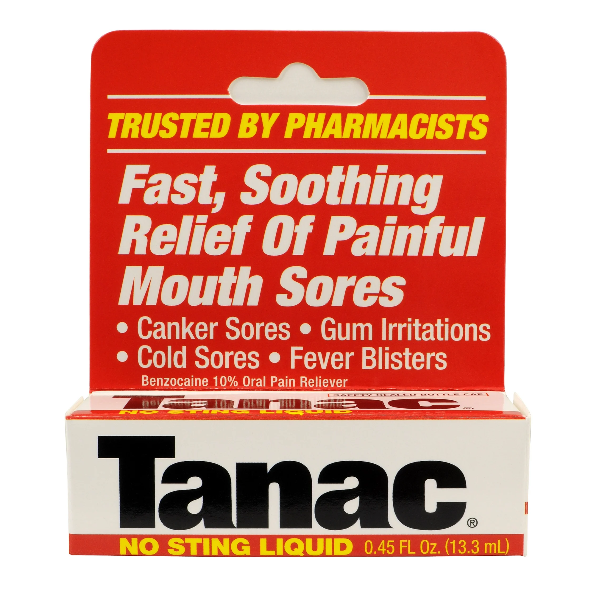 Tanac, No Sting Liquid, Fast-Acting Over-the-Counter Medicine for Soothing Relief, 0.45 oz