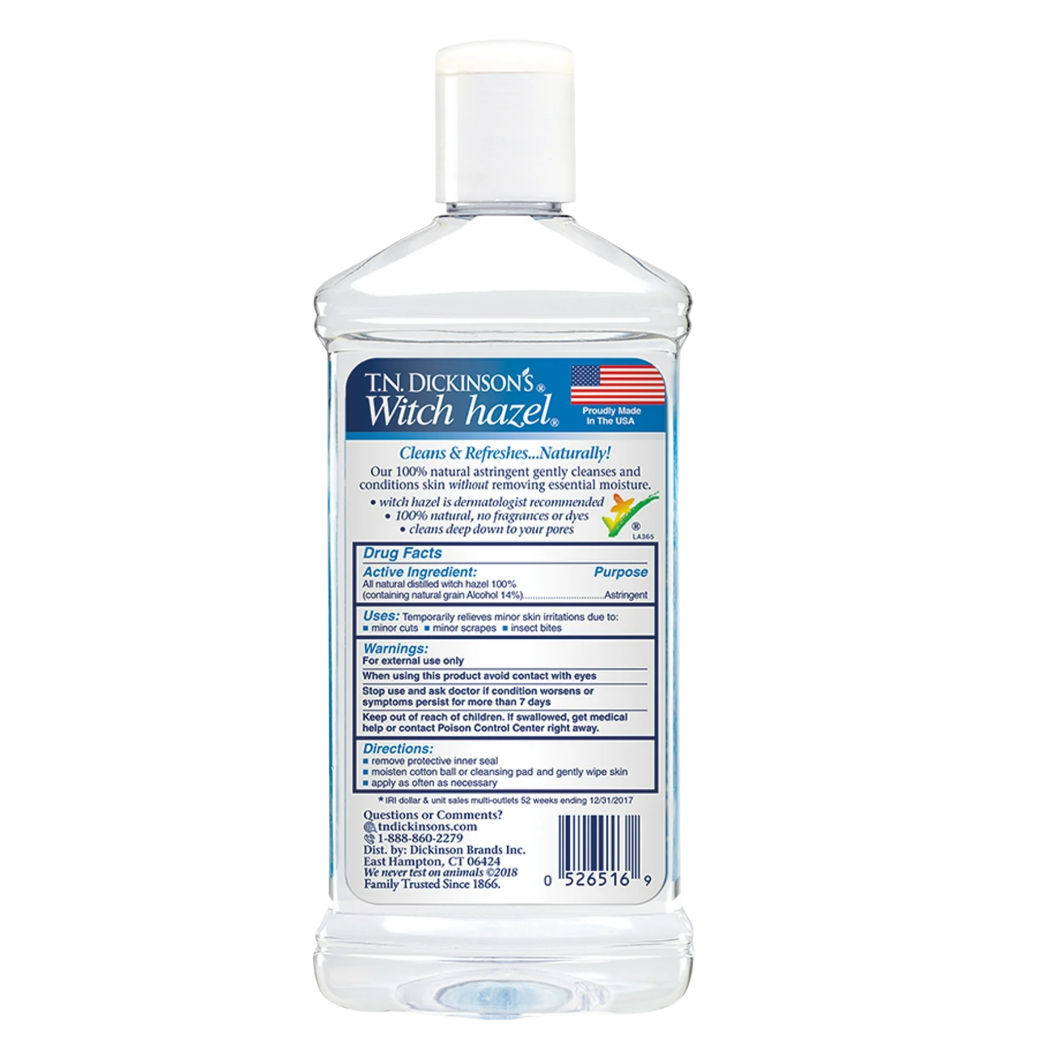 Dickinson's, Witch Hazel Cleansing Astringent, Soothes & Refreshes Skin, 16 Fl Oz