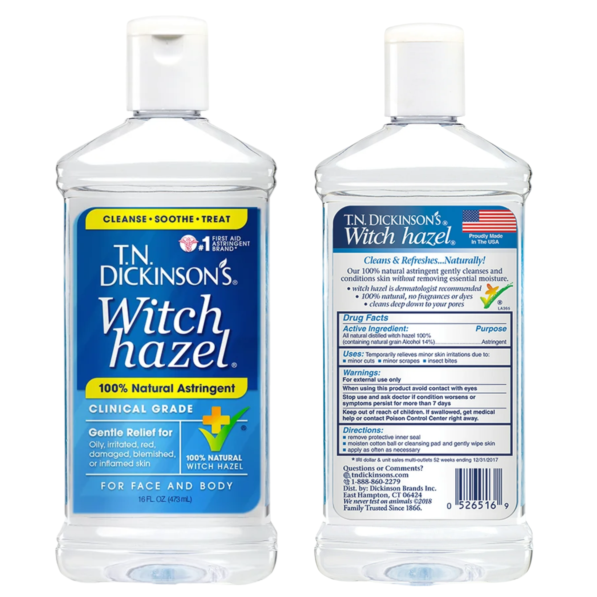 Dickinson's, Witch Hazel Cleansing Astringent, Soothes & Refreshes Skin, 16 Fl Oz
